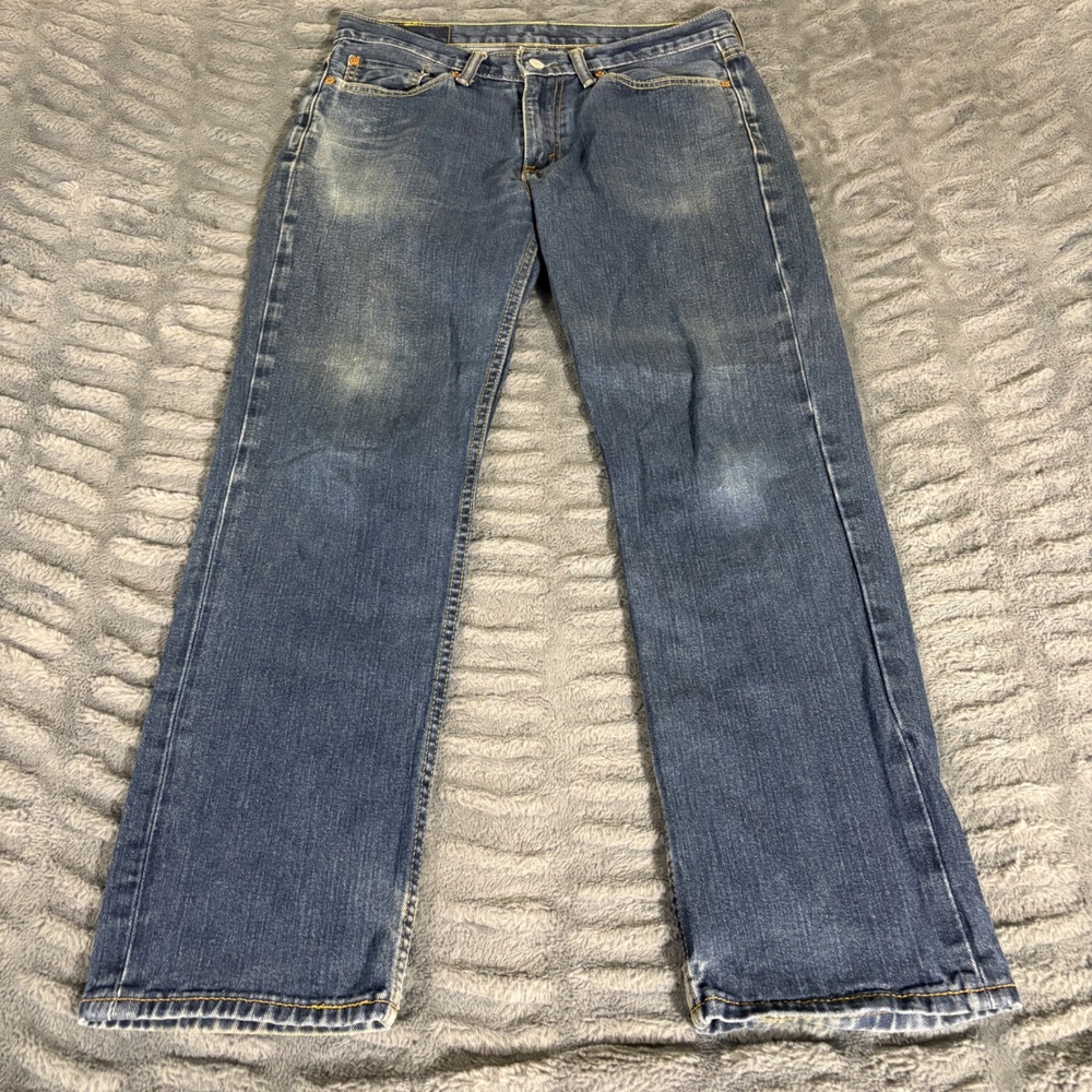 Levis 514 Straight Fit Mens Jeans W32 L30 Medium Wash Blue Denim AR992
